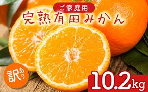【先行予約】ご家庭用 完熟 有田みかん 10.2kg(10kg+200g(傷み補償分))