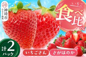 【2027年1月中旬より発送開始】いちご食べ比べ 2パック(いちごさん・さがほのか)【果物 くだもの フルーツ イチゴ 苺 佐賀】(H116135)