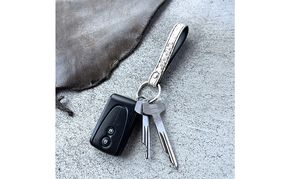 本革 キーホルダー ダイヤモンドパイソンレザー ファッション小物 イタリアンレザー プレゼント ギフト 