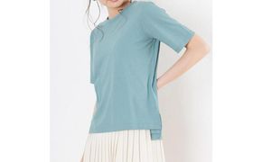 レディースカットソー 半袖 グリーン L 312011_CS002VC06