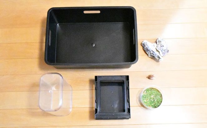 メダカスターターキット アクアリュウムタワー ブラック 【株式会社プロスパージャパン】 スターターキット 水槽 セット[AEAK005]