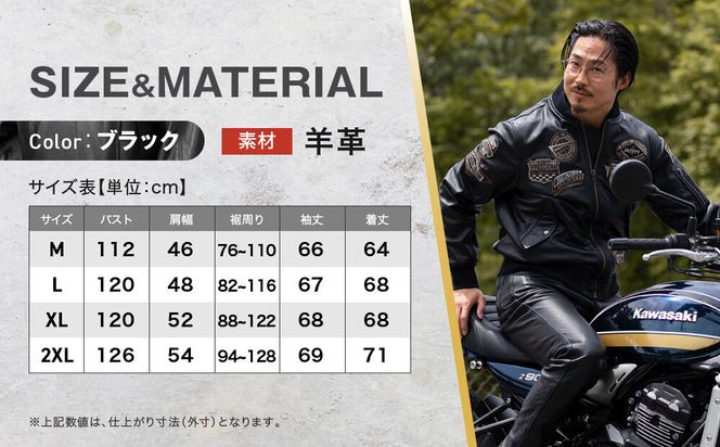 【デグナー】シープレザーMA-1ジャケット[23WJ-4] XLサイズ｜京都 バイクギア 人気ブランド バイク［手首のリブニットで冷えを予防 MA-1 ジャケット 羊革 シープレザー プロテクター 安全性 柔らかい フィット感 疲れにくい ツーリング シック ライダー バイカー おしゃれ かっこいい 人気 おすすめ 送料無料 ふるさと納税 ］ 261009_A-JR198VC03