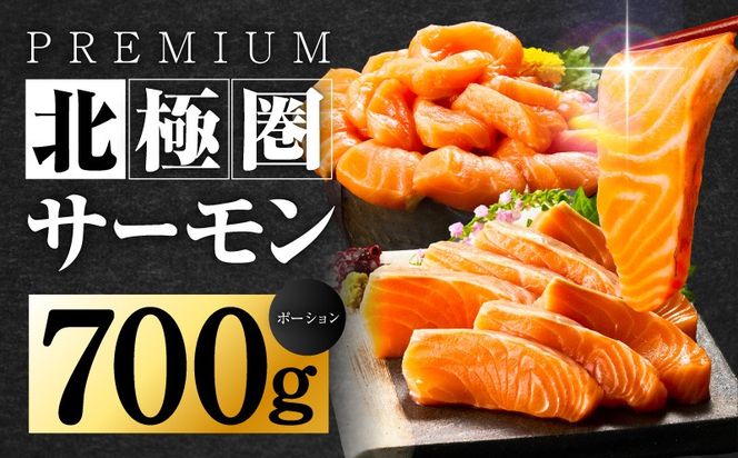 010B1329 北極圏サーモン ポーション 700g【小分け 350g×2P 海鮮丼 人気 オススメ 小分け 冷凍 簡単調理 一人暮らし 東洋冷蔵】