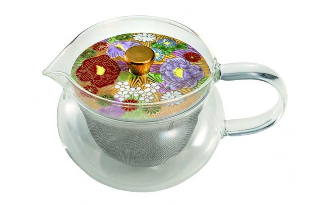 九谷焼 九谷和ポットNAGOMI POT・金花詰　赤 172111_CY2079