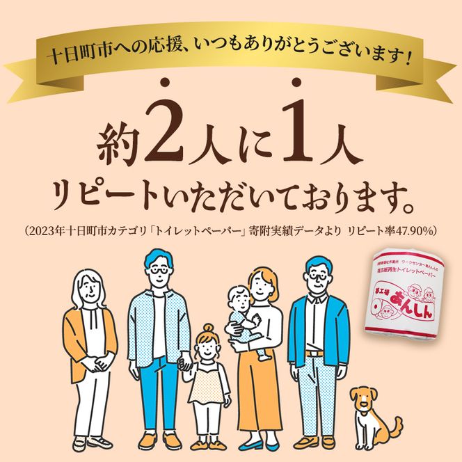 トイレットペーパーダブル50個【障がい者支援の返礼品】 雑貨 日用品 生活支援 サポート 