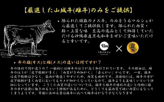 【入手困難】【幻の黒毛和牛】『山城牛』【雌牛限定】リブロース　ステーキカット250g