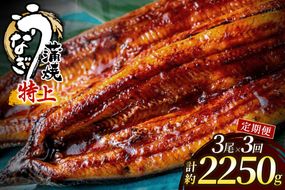 【3回定期便】うなぎ蒲焼き750g以上(250g以上×3尾)【魚住商店】_HB0224 うなぎ 鰻 蒲焼 真空パック 福岡県宗像市 宗像市 福岡 宗像