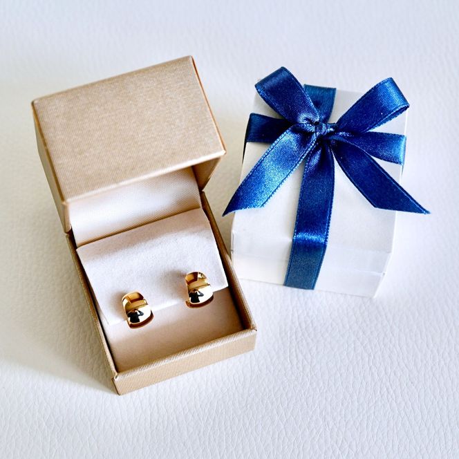 K18 18金 イエローゴールド 地金 ボリューム フープ ピアス (直径11mm) 保証書付 KO-0054 SWAD080-11mm