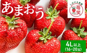 いちご 朝倉市産 あまおう 4L以上 16玉～20玉 イチゴ 苺 果物 デザート ※配送不可：離島