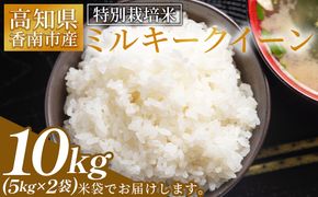 【令和8年8月下旬発送】特別栽培米 ミルキークイーン 10kg 高知県香南市産 sr-0003