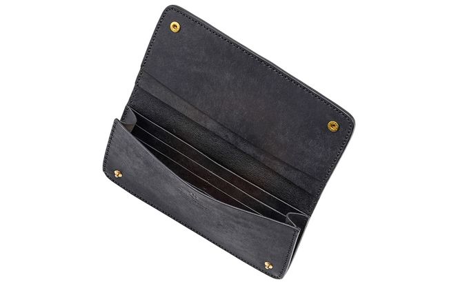 豊岡財布 haaki Leather ロングウォレット HLW305 / ネロ / 長財布 薄型 財布 サイフ ブランド 小銭入れなし 牛皮革 プエブロレザー 革 メンズ レディース ハンドメイド 手作り 木和田正昭商店
