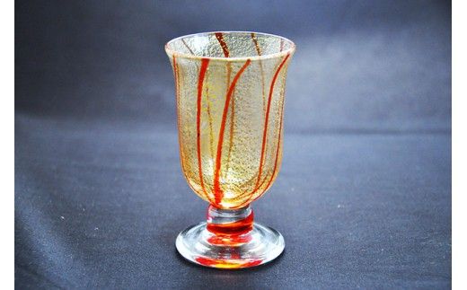 金彩冷酒杯 赤 HA-03-1【粋工房】_HA1630