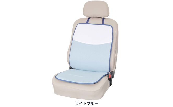 エアーフォームNEO　背もたれ付きクッション　ライトブルー　カー用品　高反発 車用品 内装 アクセサリー 20mm 中材 程よいクッション性 通気性 体圧分散 ロングドライブ 最適 ズレ防止 ほとんどの車 取付可 丸洗い可 