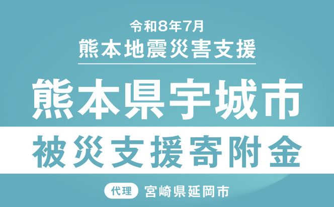 【返礼品なし】 令和8年熊本地震 熊本県宇城市災害支援 代理寄附　N0159-9995