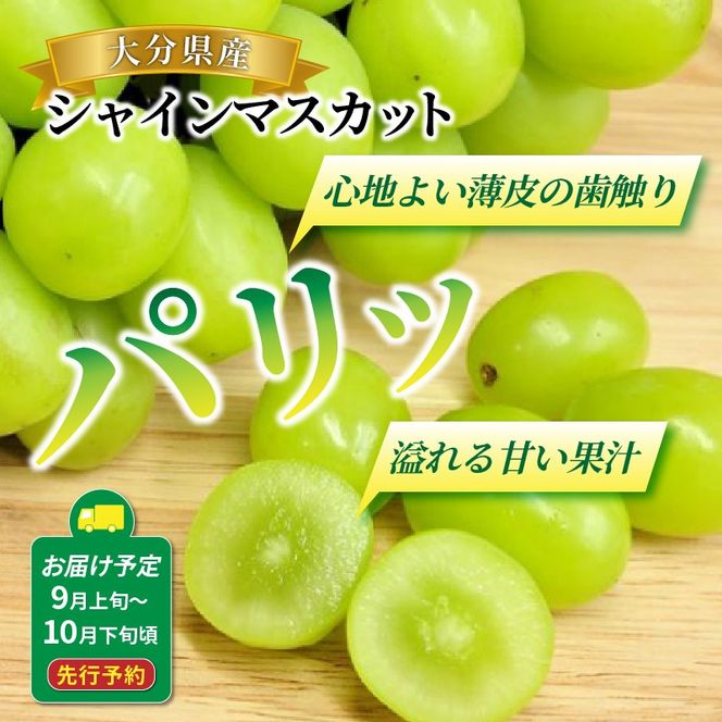 【先行予約】【令和8年発送】おおいたの豊潤シャインマスカット 約2㎏_1615Ｒ