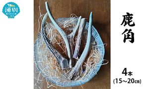 北海道 エゾ鹿角 4本 （15～20cm） 【 インテリア 飾り エゾシカ エゾ鹿 ハンドメイド素材 おもちゃ スタッグ お守り 】