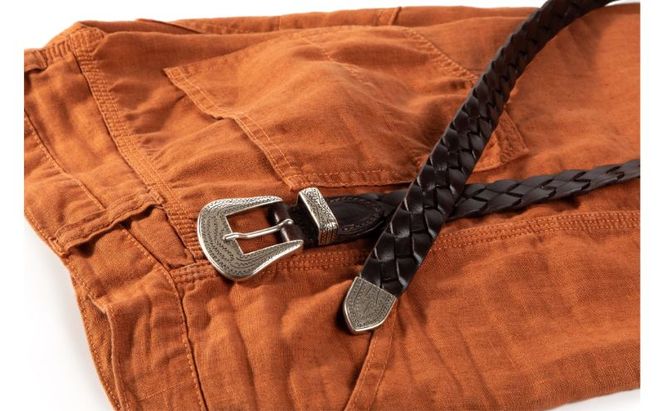 スコッチグレイン監修　オリジナルイタリアンレザーベルト（メッシュダークブラウン）　イタリアン ベルト　メッシュベルト　本革　東京都　墨田区