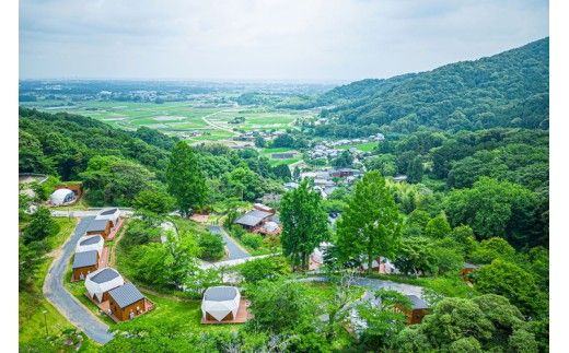 アウラテラス茨城 グランピング　宿泊利用券9,000円分（1枚）　※離島への配送不可　※2025年9月上旬頃より順次発送予定