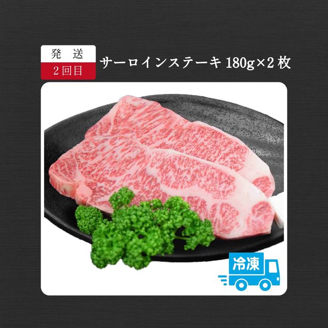 【定期便 全3回】宮崎県西ノ原牧場・なかにし和牛ステーキ定期便（牛肉 黒毛和牛 お肉 ステーキ サーロイン ヒレ 定期便）