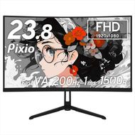 210-3396　Pixio ゲーミングモニター 23.8インチ FHD 200Hz Fast VA ブラック/黒 PXC248WAVE【 神奈川県 小田原市 】