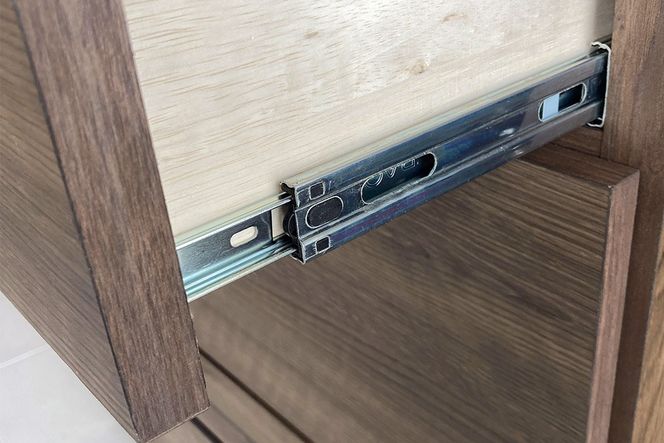 グラーデ 80 キッチンボード BR【ブラウン 完成品 特殊鋼板 食器収納 家電収納 耐熱 耐傷】(H062353)
