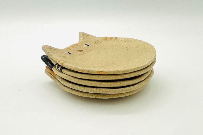 猫皿 スモールレギュラーサイズ 5枚セット【716】_HA0979