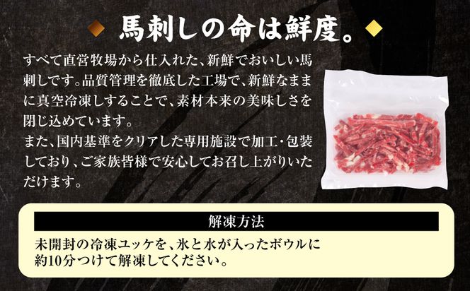国産 熊本肥育 ユッケ 合計600g （50g×12パック） 馬肉 赤身 馬刺しユッケ ゆっけ 新鮮 ヘルシー おつまみ 晩酌 丼 サラダ 冷凍 熊本県 八代市