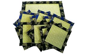 かいづっち畳コ−スタ−花台ブラックセット 民芸品 工芸品 雑貨 日用品 