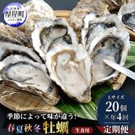 定期便 4回 季節によって味が違う！春夏秋冬「 牡蠣 」 【配送不可：沖縄・離島】 魚貝類 生牡蠣 かき マルえもん