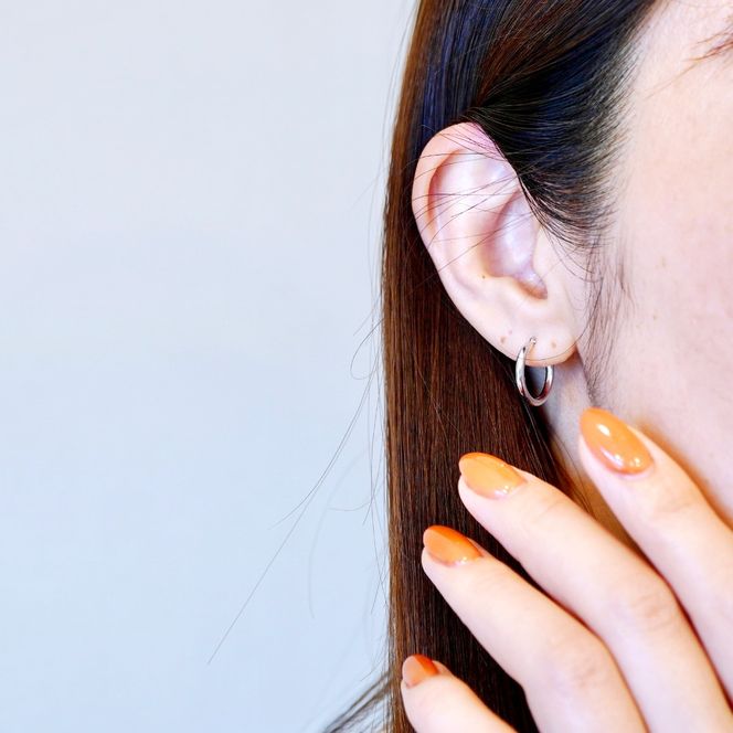 Pt900 プラチナ 地金 パイプ フープ 定番 ピアス（直径15mm) 保証書付 KO-0077 SWAD104