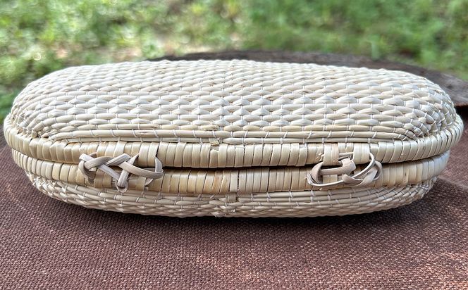 migiwa 生成りメガネケース / 伝統工芸品 行李編み メガネケース メガネ入れ 眼鏡 めがね 天然素材 高級 おしゃれ 和テイスト 大人 手作り ハンドメイド 日本製