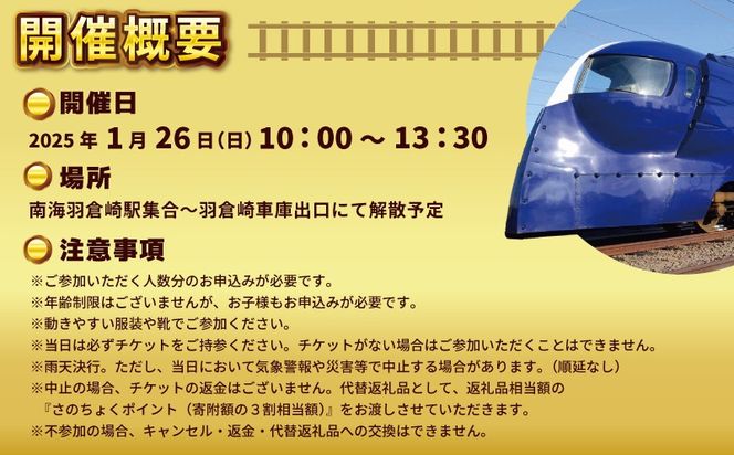 099H3065 「鉄道のまち泉佐野」特急ラピート＆復元塗装の7100系 夢の共演撮影会ツアー 洗車体験 運転席見学 車掌体験 キン肉マン＆イヌナキン友情タッグラピート運行記念クリアファイル付き（非売品）