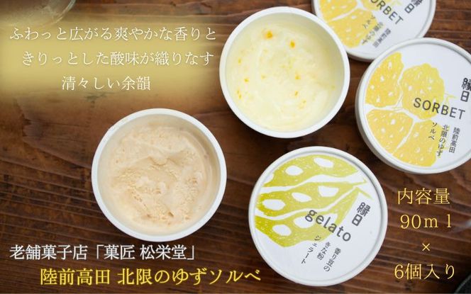 カップアイス　陸前高田 北限のゆずソルベ　6個入り【ksm002】