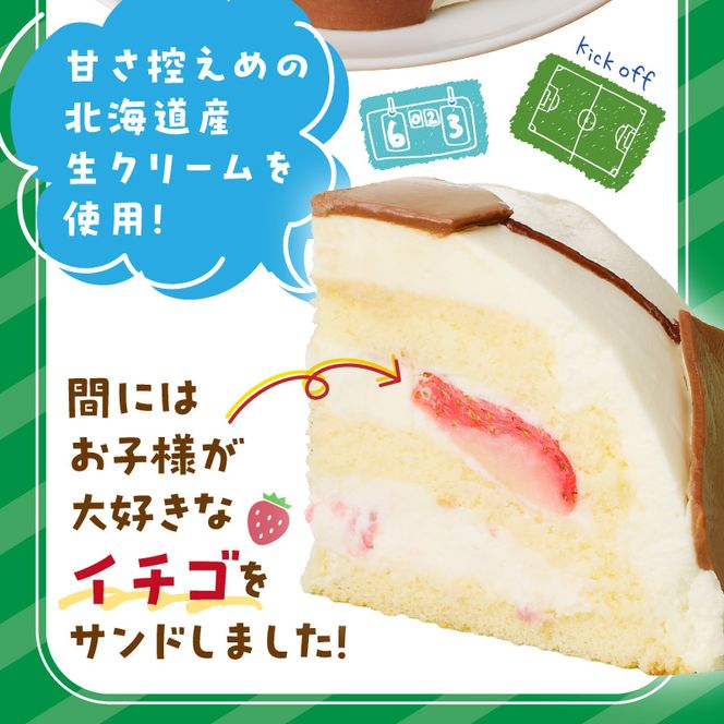 【いちごのバースデーケーキ】サッカーボールケーキ　スイーツ デザート 洋菓子 お取り寄せ 愛知県 小牧市 送料無料 日時指定可[125L03]