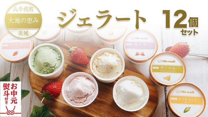 【 お中元熨斗付 】 八千代町 大地の恵み ジェラート 12個 セット アイス ソルベ スイーツ デザート 詰め合わせ 詰合せ ふるさと納税 10000円 特製 [AU092yac] 