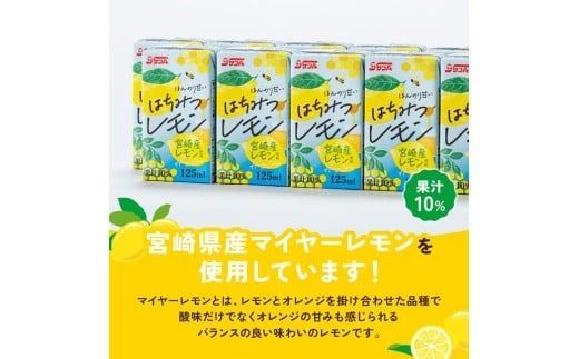 ※本数が選べる※サンAはちみつレモン　125ml紙パック 【 飲料 ジュース はちみつ レモン れもん マイヤーレモン 九州産 紙パック 送料無料 】 [C03019][C03020]