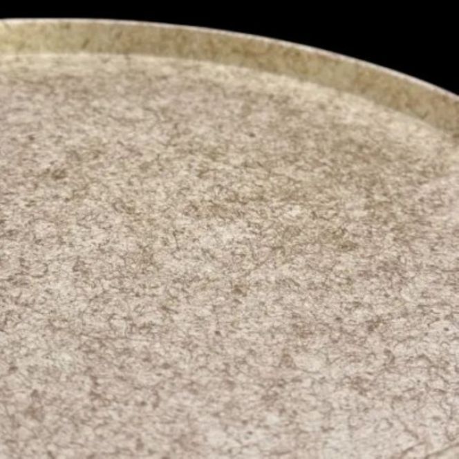 木製 丸トレイ 乱糸（マット仕上げ）漆白［NF67］ 303446_CU90034VC03