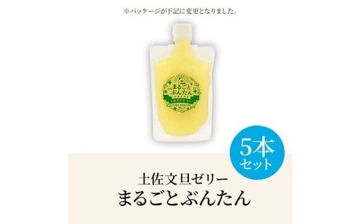 土佐文旦ゼリー『まるごとぶんたん』お試し5本セット ゼリー飲料 ぜりー ブンタン ぶんたん フルーツ 果物 柑橘 みかん お菓子 おかし おやつ デザート スイーツ【土佐文旦産直協同組合】 [BQAH005]