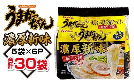 うまかっちゃん　濃厚新味　合計30袋（5袋×6P）ラーメン　とんこつラーメン　とんこつ　袋ラーメン　TY023