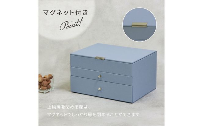 ジュエリーボックス Gage ゲージ 3段【ストームグレー】《 ジュエリーボックス ボックス 収納 アクセサリーケース インテリア 贈り物 》【168009N000_01】