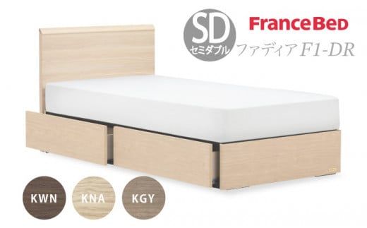 フランスベッド ファディア FAD-F1 DR（引き出し付き260mm） M セミダブル