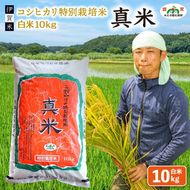 伊賀米コシヒカリ特別栽培米「真米」白米10kg【ymnk0002】