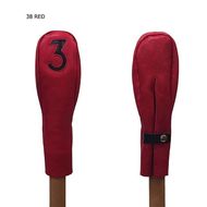 木の庄帆布 公式 フェアウェイウッドヘッドカバー 国産レザー1枚仕立 3FW KinoshoTRANSIT　K-KHG-W-3F01M-（C/#38 レッド / ブラック）　ゴルフ ヘッドカバー 国産 レザー