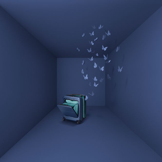 MAXPASS4 48 TR 01472 (03 コズミックネイビー) スーツケース 国産 日本製 29L キャリー バッグ 機内持ち込み フロントポケット キャスターストッパー 出張 短期旅行 PROTECA 北海道 赤平市