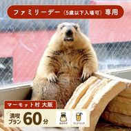 マーモット村大阪 体験チケット(ファミリーデープラン ワンドリンク＆お土産付き)｜カフェ 体験 動物 アニマルカフェ [2610]