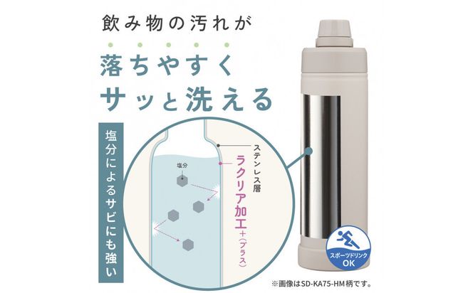 象印 ステンレスクールボトル 「 TUFF 」 SDKA100-BM チャコールブラック 272183_AK189VC05
