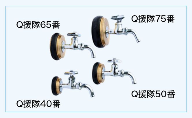 水圧変換アダプタ Q 援隊65番 アダプタ バルブ 蛇口 水圧変換 私設消火栓から水を確保する専用バルブ 災害 65mm 65ミリ 日進市 愛知県