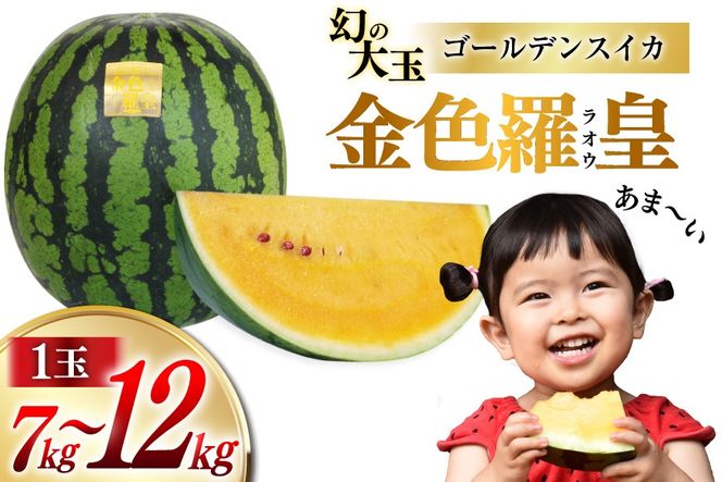 【CF01】BG075【令和8年度出荷分】幻のゴールデンスイカ！～金色羅皇（ラオウ）～（7～12kg） [先行予約 数量限定 すいか スイカ 西瓜 らおう 羅王 フルーツ 果物 長崎 長崎県 島原市]