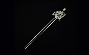 かんざし 伝統工芸 扇面菊水 平打ち簪 かざり工芸三浦 簪 ヘア アクセサリー 民芸品 工芸品　【 墨田区 】 ヘアアクセサリー 