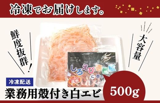 業務用殻付きシロエビ500g